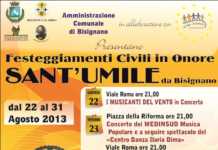 Festeggiamenti civili e religiosi Sant’Umile da Bisignano Agosto 2013