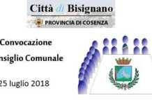 Convocazione del Consiglio Comunale per il 25 Luglio 2018