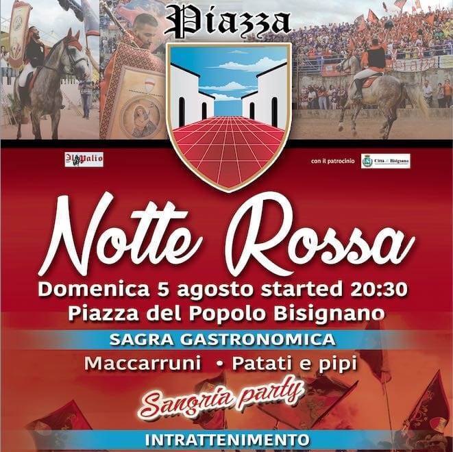 Programma Notte Rossa 2018 Bisignano