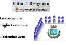Convocazione consiglio comunale 26 settembre 2018