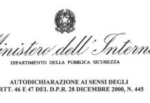 Autocertificazione modulo spostamenti