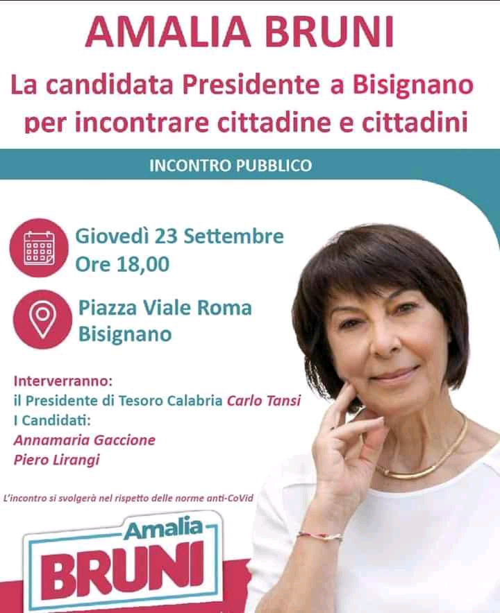 Locandina Amalia Bruni a Bisignano