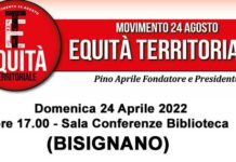 Sarà presentato anche a Bisignano il Movimento 24 Agosto